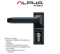 Maniglione Antipanico CISA Barra Rossa ALPHA PUSH Modern Porte Sicurezza CE ICIM