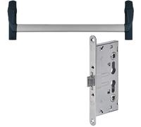 Maniglione antipanico con serratura per porte su uscite di sicurezza, marcato CE, EN 1125 (Componenti)