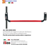 Maniglione Antipanico ISEO Antibatterico Maniglia Barra Rossa Porte Sicurezza