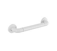 Maniglione Bagno Disabili 35 cm, Portata 150 kg, Maniglia Antiscivolo di Sicurezza In Acciaio e Abs Bianco, Per Anziani e Disabili