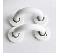 Maniglione Bagno Disabili, Maniglione Doccia Anziani, Materiale in Resina, Adatti for Docce e Corridoi, Ideali for Anziani, Bambini (Set di 2)(White)