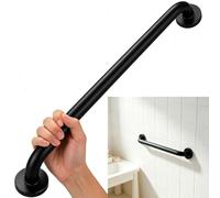Maniglione bagno inox 304 12/16/24/32 pollici sicurezza | Supporto nero a parete for doccia, vasca, WC e scale, aiuto mobilità(120CM)