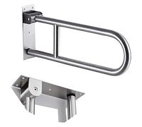 Maniglione Barra di sicurezza pieghevole for vasca da bagno, a forma di U, in acciaio inox cromato lucido, for WC, portatile, anticaduta, for anziani e disabili.