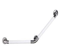 Maniglione Barra di sostegno for bagno in acciaio inox curvo, supporto di sicurezza antiscivolo, corrimano cromato lucido for anziani disabili(Light Green)