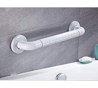 Maniglione Barra di sostegno for bagno, vasche da bagno e docce, maniglia di sicurezza in nylon for anziani, barra di supporto for WC con base robusta, bianca(68Cm)