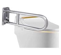 Maniglione Bracciolo di sicurezza pieghevole in acciaio inossidabile da 23,6 pollici a forma di U, antiscivolo di sicurezza, for vasca da bagno, doccia, anziani con disabilità