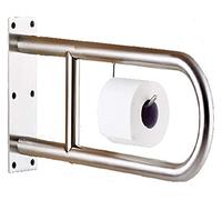 Maniglione Bracciolo pieghevole a forma di U con binario a parete in acciaio inossidabile e supporto di sicurezza antiscivolo