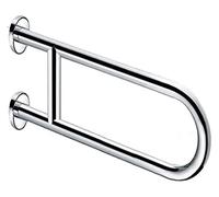 Maniglione Bracciolo pieghevole a forma di U - Supporto di sicurezza antiscivolo in acciaio inossidabile con binario a parete, vasca da bagno, WC for anziani