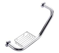 Maniglione Bracciolo utile supporto di sicurezza corrimano doccia curvo maniglia di sicurezza con portasapone vasca da bagno impugnatura antiscivolo montaggio a parete