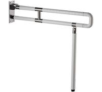 Maniglione Corrimano di sicurezza for bagno, corrimano pieghevole a 90 gradi con gamba, for bagno, corridoio, anziani, antiscivolo, vasca da bagno(Light Green,60Cm)