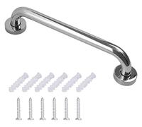 Maniglione Corrimano di sicurezza for docce e pareti in acciaio inox, con maniglia di supporto, montaggio a parete, finitura cromata