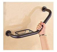 Maniglione Corrimano di sicurezza in ottone, montaggio a parete, supporto di sicurezza curvo for WC, doccia, superficie antiscivolo satinata