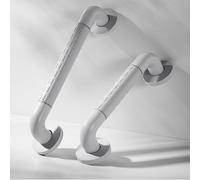 Maniglione disostegno da bagno,Maniglie di Sicurezza per Doccia passamano a parete Scale maniglia a muro può anche essere utilizzata come supporto asciugamani,70cm Bianca.
