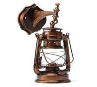 Maniglione HTTGDGDH Lanterna retrò Applique da parete Portalampada Lampada da parete antica Illuminazione da parete for esterni e interni Paralume in plastica Lampada da parete E27 Bronzo giallo