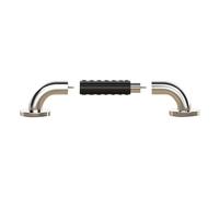 Maniglione in acciaio inox 304 - antiscivolo per vasca da bagno e doccia, involucro in nylon resistente, 30 cm, nero - binario di supporto di sicurezza