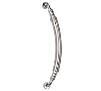 Maniglione in Acciaio Inox Satinato E Lucido per Porta Portone 300mm 3V30 Corto