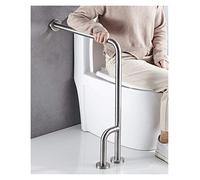 Maniglione Maniglione di sicurezza antiscivolo for WC curvo in acciaio inossidabile argentato, for anziani e disabili, montaggio a parete