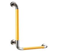 Maniglione Maniglioni di sicurezza for vasca da bagno regolabili a forma di L, bianchi e gialli, con maniglia - corrimano for vasca regolabile, corrimano di sicurezza for WC a parete