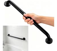 Maniglione murale nero inox 304 | Barra sicurezza con impugnatura 32 mm per doccia, scale, garage, veranda e accessibilità casa(30CM)