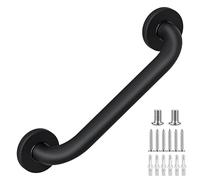 Maniglione per bagno da 30cm 60cm 80cm 1m, maniglioni per doccia antiscivolo in acciaio inossidabile nero, corrimano ausiliario per interni ed esterni per scale(100cm)