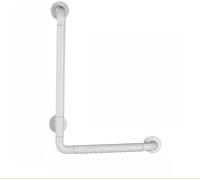 Maniglione per bagno in acciaio inox, Supporto di sicurezza for corrimano tipo L for WC, bracciolo for corrimano, corrimano for bagno for donne, anziani e bambini(White,60 * 40CM)
