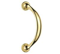 MANIGLIONE PER PORTA PORTONE MANIGLIA PEGASO INTER. mm.250 OTTONE PVD DECENTRATO