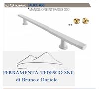 MANIGLIONE PER PORTE MARCA SICMA SERIE ALICE 460 BIANCO OPACO FISSAGGIO ESTERNO