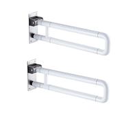 Maniglione per Wc 70CM, 2 Pack Maniglia in Acciaio Inossidabile Maniglione Bagno Disabili Maniglia Vasca Maniglia di Sicurezza per Doccia Maniglione di Sostegno per Anziani Bianco 70cm/27.5in