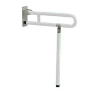 Maniglione per WC, Bianco, Bianco, size to 5 | Antiscivolo, Barra D'appoggio Pieghevole, Resistente Ruggine, Maniglione per Disabili con Cerniera, Toilette, Anziani