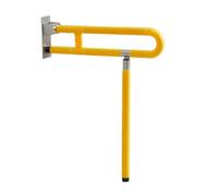 Maniglione per WC, Giallo, Giallo, size to 8 | Antiscivolo, Barra D'appoggio Pieghevole, Resistente Ruggine, Maniglione per Disabili con Cerniera, Toilette, Anziani