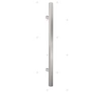 Maniglione quadro diritto in acciaio inox satinato per porte esterne negozi API