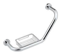 MANIGLIONE VASCA IN OTTONE CON PORTASAPONE L 430 MM Cromo