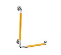 Maniglioni A L For Bagno, Maniglie Di Sicurezza Antiscivolo In Acciaio Inox, Barra Di Sostegno For Doccia Resistente, Design Monoblocco, Nessun Montaggio Richiesto(Yellow,70x70cm)