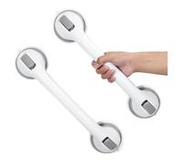 Maniglioni a ventosa for vasca e doccia - Maniglie di sicurezza senza foratura for anziani, sedia da doccia, bagno con impugnatura antiscivolo(2 Pack)