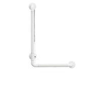 Maniglioni Accessori for il bagno Corrimano for WC a 90 gradi Maniglie senza barriere in acciaio inossidabile Per Anziani Bambini(White 48 * 68cm)