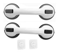 Maniglioni con ventosa per bagno, Chetexus - Maniglia da doccia con ventosa di sicurezza da 30 cm con ganci per anziani, maniglia di sicurezza portatile per ausili per la mobilità del bagno per ausili