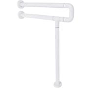 Maniglioni Di Sicurezza Per WC Telaio di supporto for WC Maniglia for Sanatorio Centro anziani Disabilità Maniglione rinforzo in acciaio inossidabile Accessibile(White,70CM_60CM)