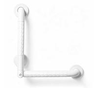 Maniglioni Di Supporto per Vasca Da Bagno, Ausili per Anziani, Maniglione Antiscivolo Regolabile A Forma Di L, per Doccia, WC, Anziani, Disabili E Donne In Gravidanza(White,30cm)