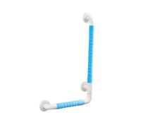 Maniglioni For Il Bagno, Barra Di Sicurezza For Doccia A Forma Di L, Con Impugnatura Antiscivolo E Cerchi Luminosi, Capacità Di Carico Di 200 Kg, For Gradini Della Vasca(Blue)