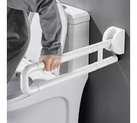 Maniglioni per bagno per disabili, WC a ribalta, corrimano di sicurezza per bagno montato a parete antiscivolo, barra per WC in acciaio inox, maniglie per WC per anziani, donne incinte e disabilità(Wh