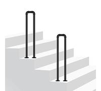 Maniglioni per irs 21,5" 39" U sd metallo il per scalini interni Supporto sicuro per anziani 1 pz nero 60 cm (23,6") ringhiera per montaggio sicuro a pavimento