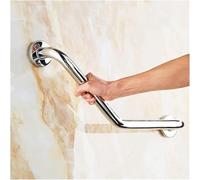 Maniglioni, Supporto for corrimano di Sicurezza, Bagno Cromato Lucido, Barra in Acciaio Inossidabile Angolata a 135°, Maniglie for Doccia Antiscivolo a Parete