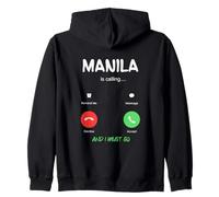Manila Chiama e Devo Andare in Viaggio nelle Filippine Felpa con Cappuccio