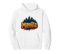 Manila, Filippine Skyline di Arte di Strada dei Graffiti Felpa con Cappuccio