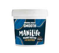 ManiLife Burro di Arachidi - Peanut Butter - Completamente Naturale, Monorigine, Senza Zuccheri Aggiunti e Senza Olio di Palma - Original Vellutato (1 x 900g)
