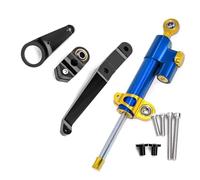 Manillar Damper Compatibile Con CBR954RR 2002 Kit Staffa Di Montaggio Per Stabilizzatore Dello Sterzo Per Motocicletta Parti Regolabili Accessori Universali(Blue-Yellow)