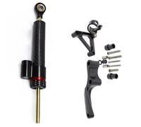 Manillar Damper Compatibile Con Ducati Per Monster 696 Supporto Per Ammortizzatore Stabilizzatore Per Moto Kit Di Supporto Per Ammortizzatore Di Sterzo Accessori(Black)