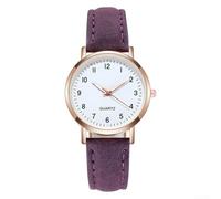 Manillefu Orologio casual luminoso unico in pelle smerigliata per un accessorio alla moda eccezionale, Come da immagine, Purple