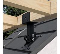 Manillefu Staffa regolabile per tetto per gazebo pergolato, supporto in acciaio legato da 0 a 180 gradi, adatto per 4 x 4, 4 x 6, 4 x 8, supporto per struttura esterna in legno
