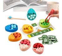 Manipolativi per il Conteggio - Gioco Educativo Clip Perline | Giocattoli per Contare e Classificare i Colori | Per Bambini Di Età Prescolare Che Apprendono La Matematica Giocando A Casa In I